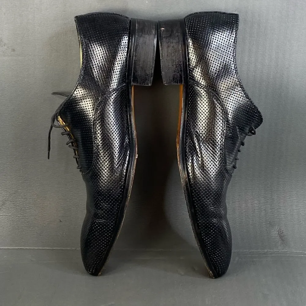 Mario Alborino black leather Oxford shoes mens size  11 (44)